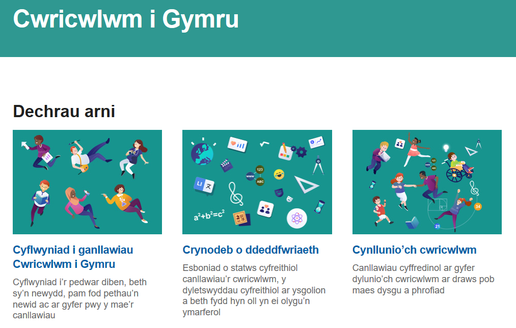 CANLLAWIAU AR GYFER Y CWRICWLWM NEWYDD