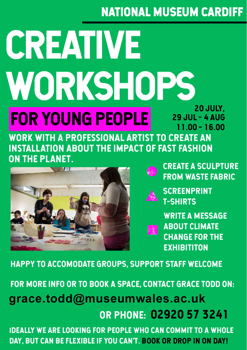 CREATIVE WORKSHOPS FOR YOUNG PEOPLE IN THE NATIONAL MUSEUM WALES